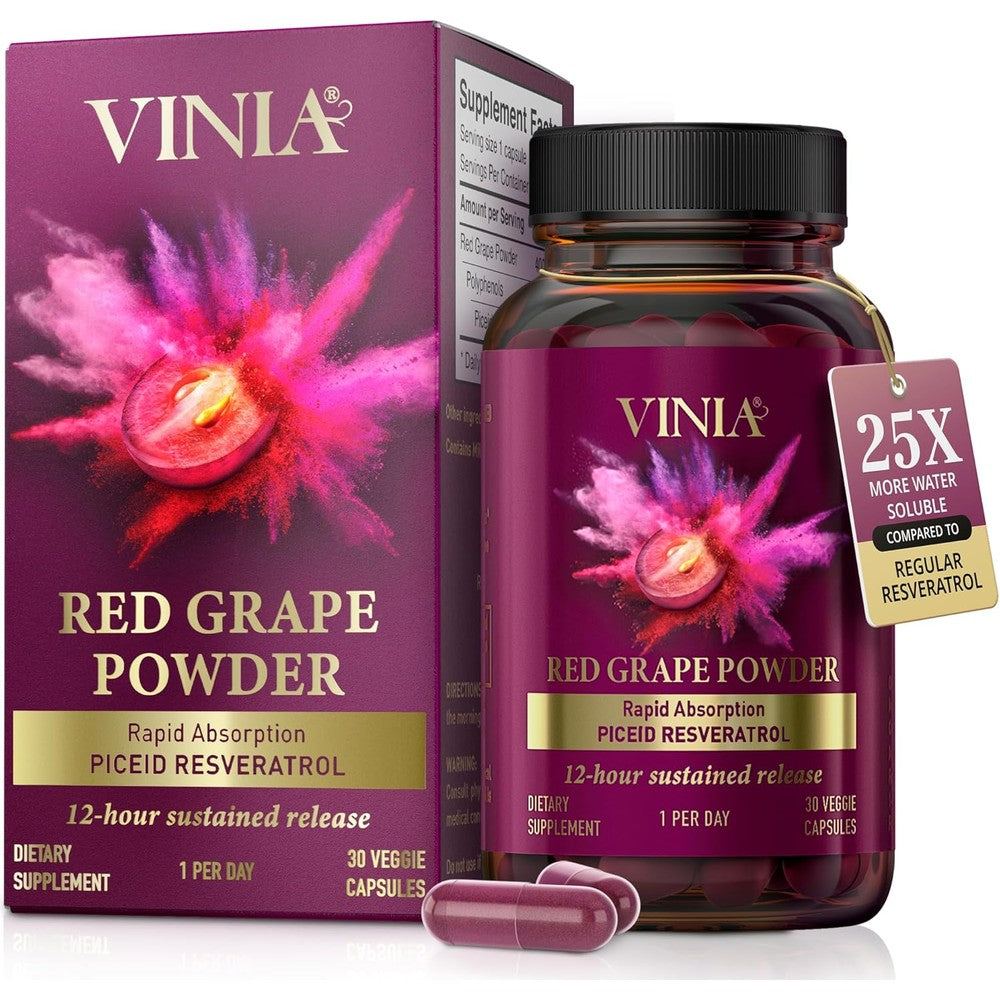 BioHarvest Vinia Piceid Resveratrol front view bottle
