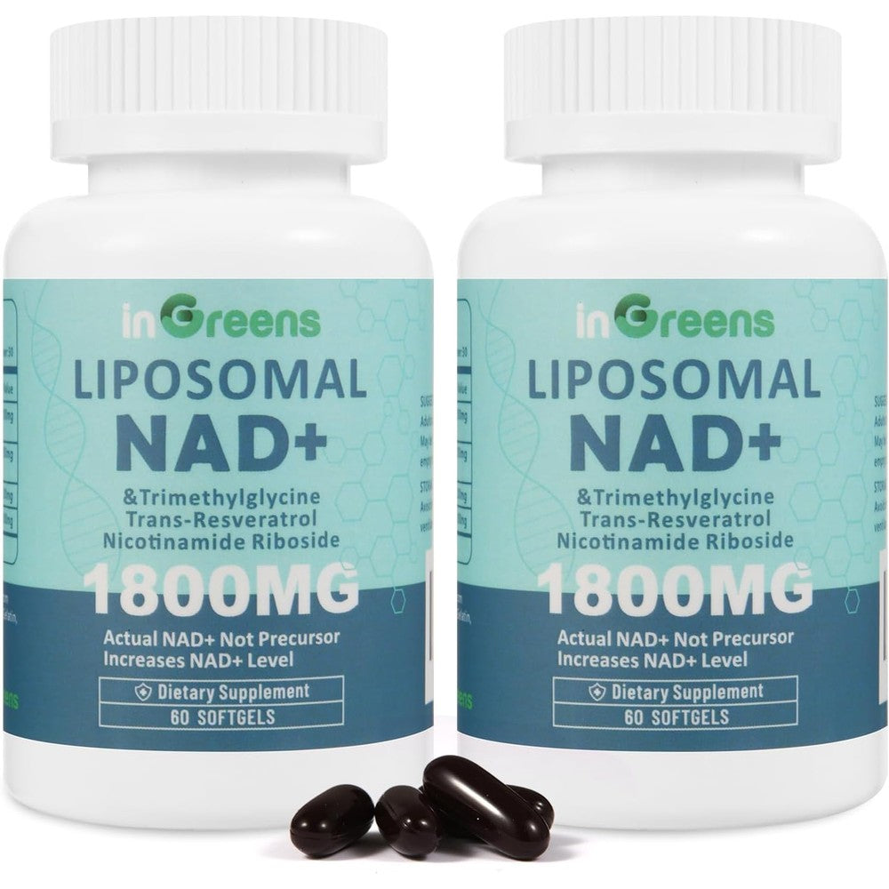 Ingreens Liposomal NAD+ Supplement 1800mg bottle front view