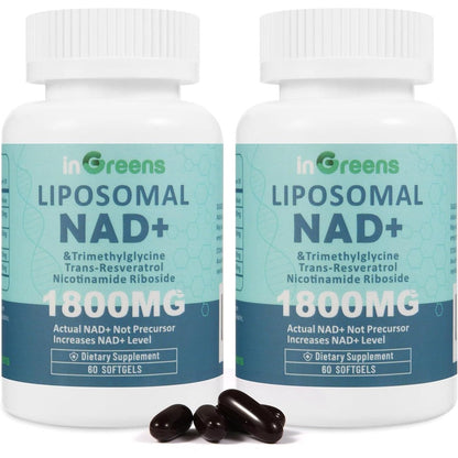 Ingreens Liposomal NAD+ Supplement 1800mg bottle front view