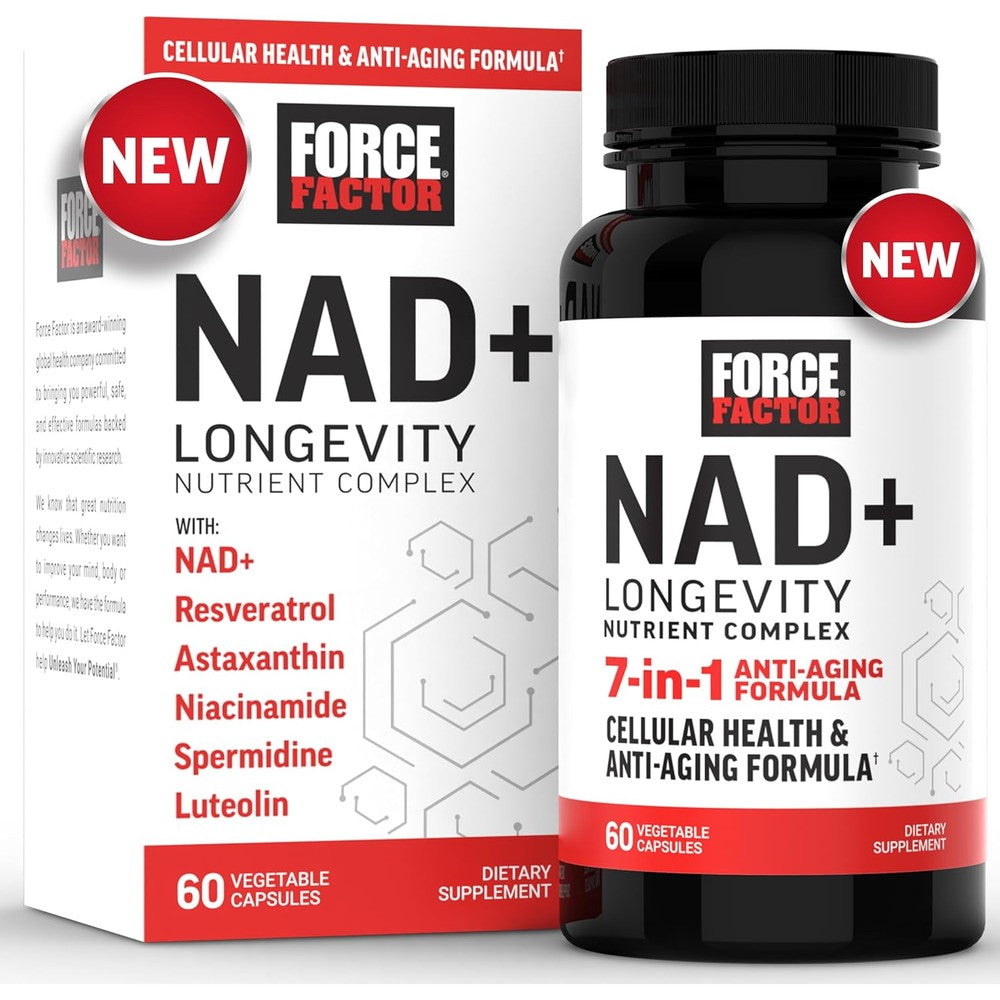 Best face moisturizer for dry skin alternative using Force Factor NAD longevity capsules