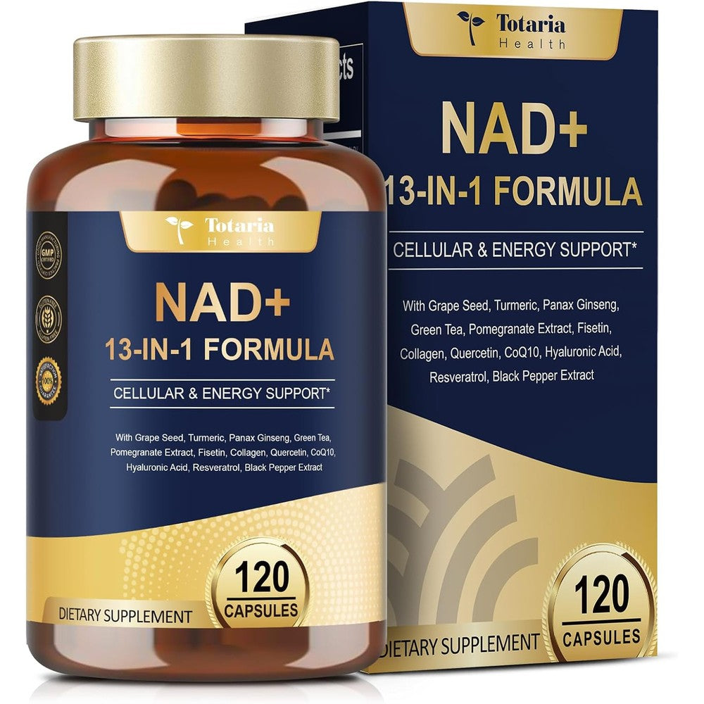 Totaria NAD supplement bottle front view for cellular energy