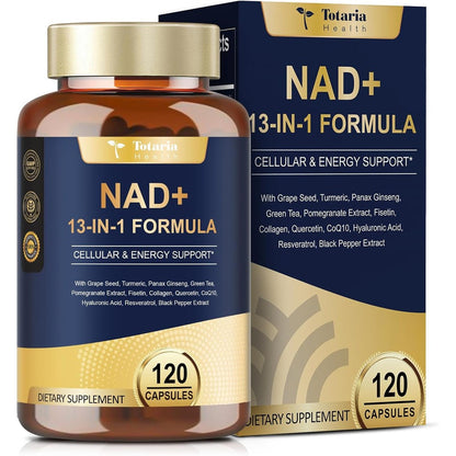 Totaria NAD supplement bottle front view for cellular energy