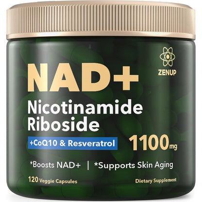 ZenUP NAD+ 1100mg Liposomal supplement bottle front view