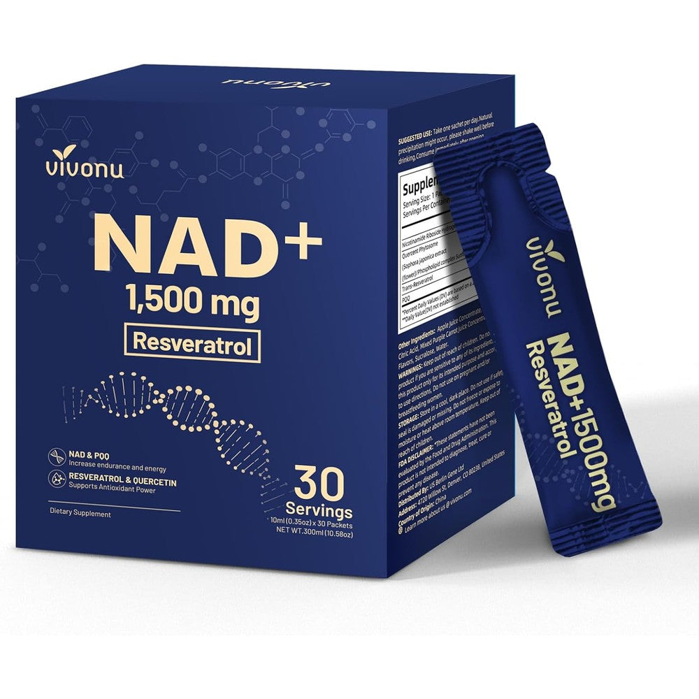 Vivonu NAD Liquid Supplement 1500mg box front view