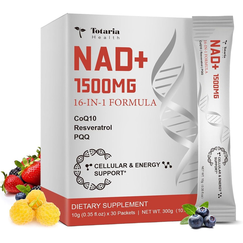 Totaria 16-in-1 NAD liquid supplement 1500mg front view