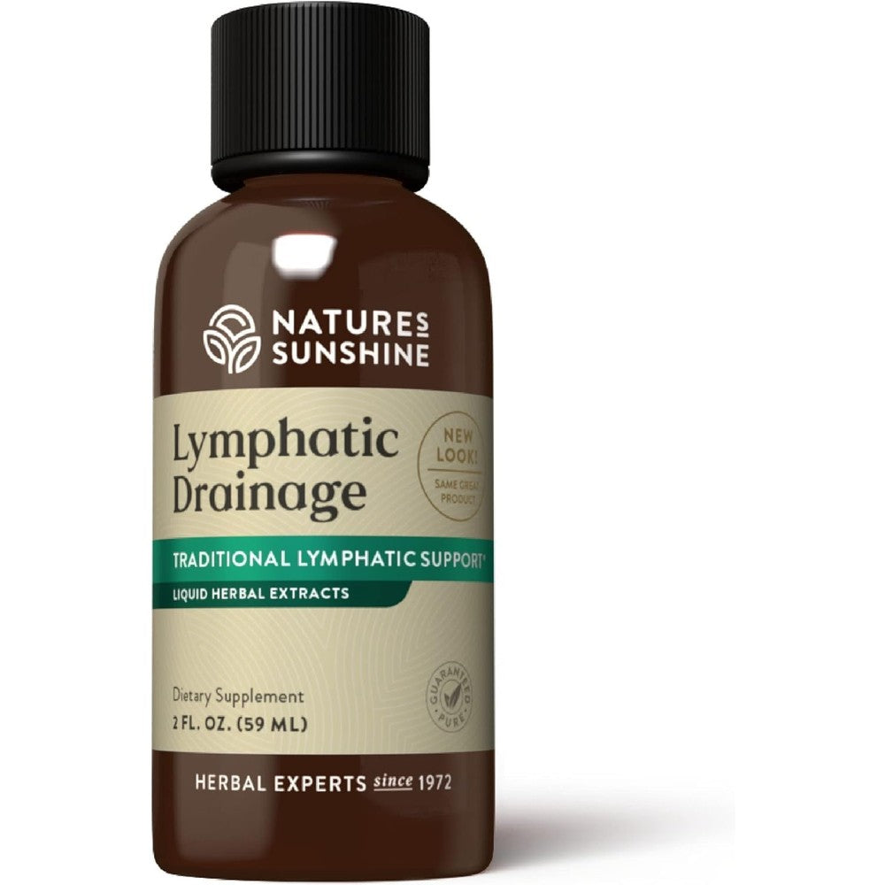 Nature's Sunshine Lymphatic Drainage liquid supplement front view bottle