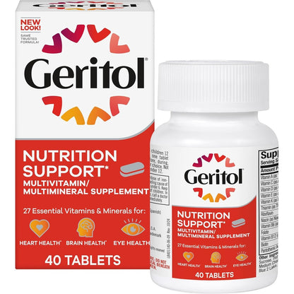 Geritol multivitamin supplement 40 tablets bottle for daily energy and nutrition