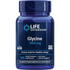 Life Extension Glycine 1000 mg front view supplement bottle