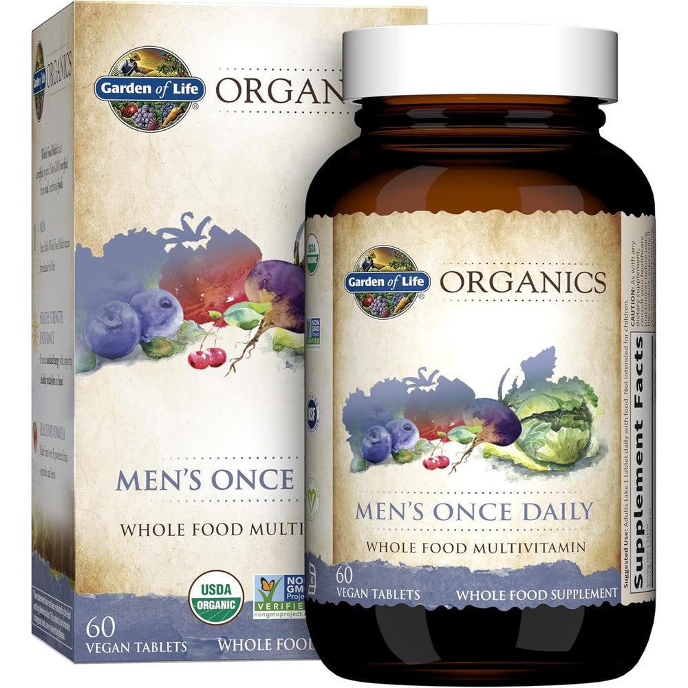 Garden of Life Mykind Organics Men's Once Daily Multivitamin front view