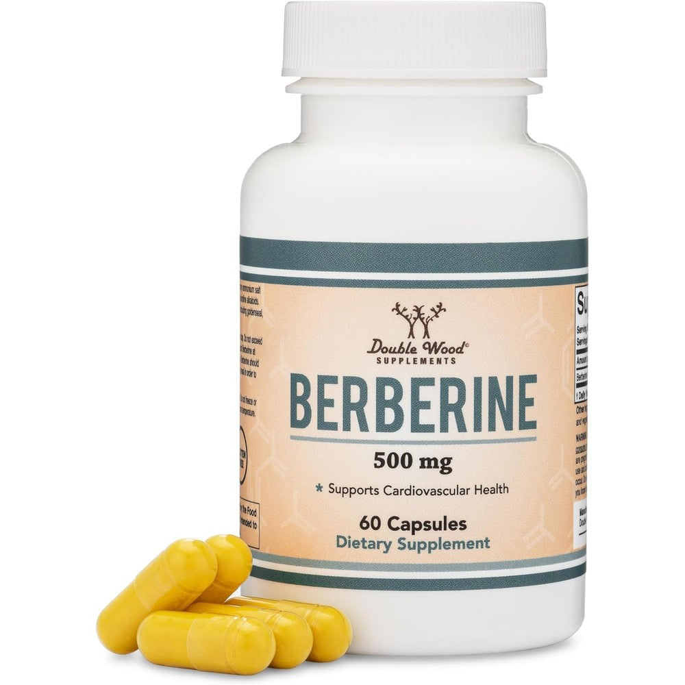 Qpuyt Berberine HCL 500mg supplement bottle front view for cardiovascular health