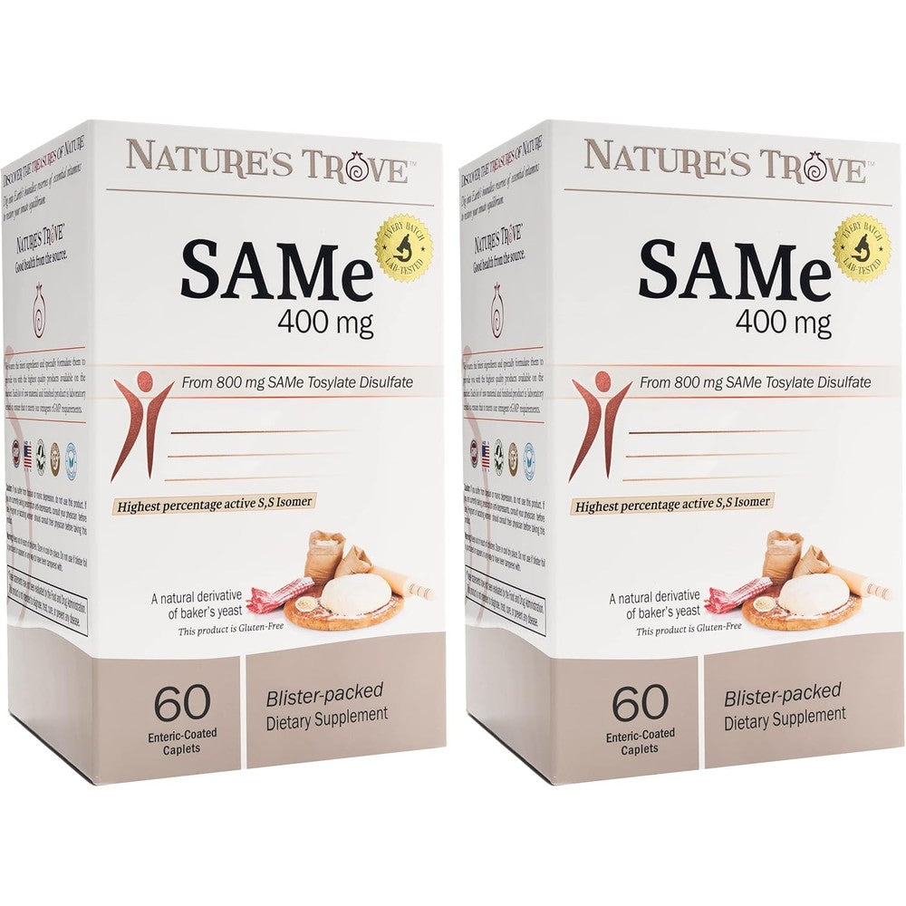 Nature's Trove SAM-e 400mg 120 caplets front box packaging