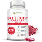 Nautical Elements Beet Root Capsules front bottle view with 1200mg label