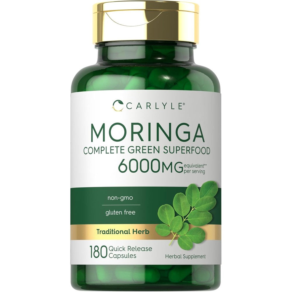 Carlyle Moringa Oleifera 6000mg supplement front view bottle