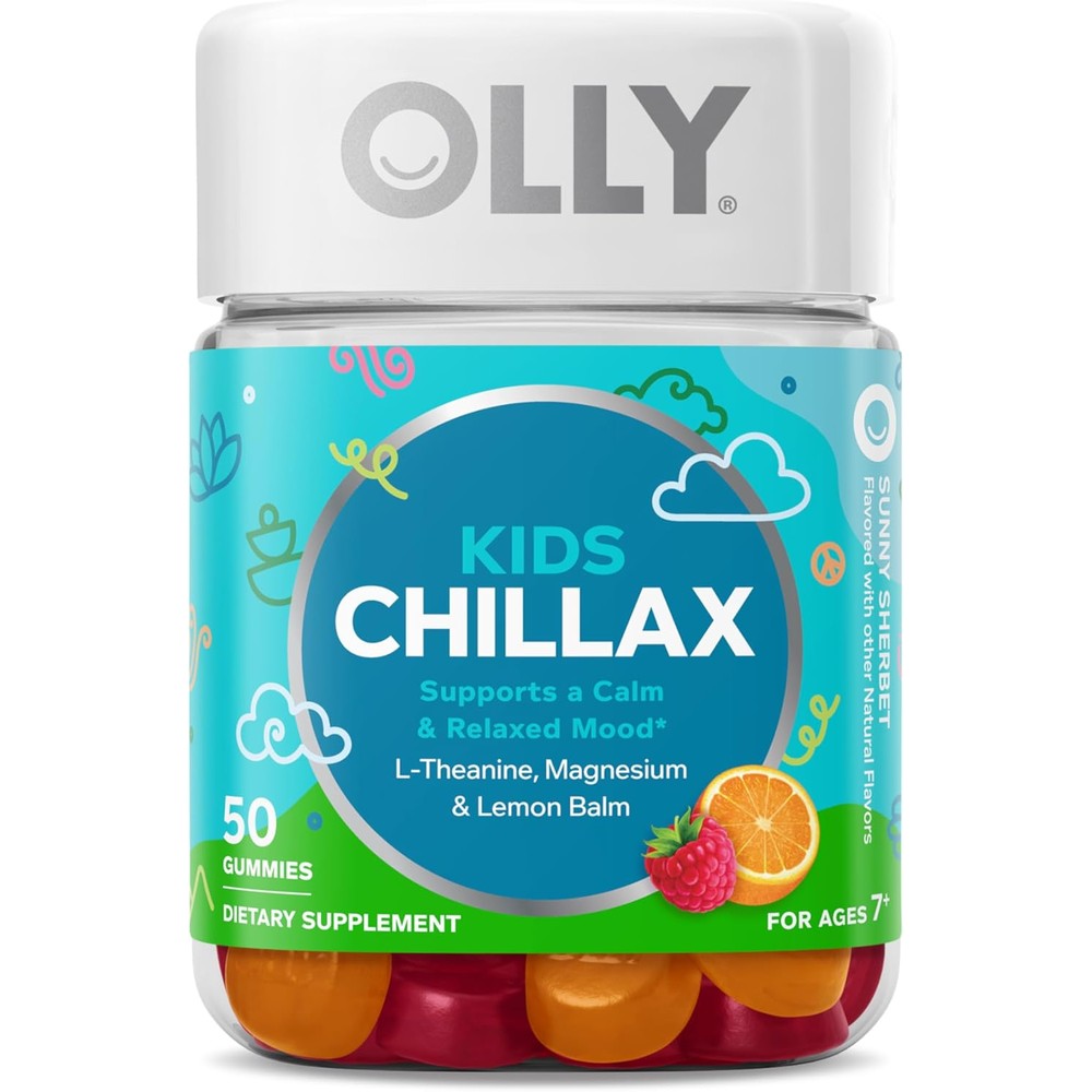 OLLY Kids Chillax front view bottle packaging