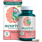 Neuriva Original brain supplement front view bottle packaging with 28 count capsules.