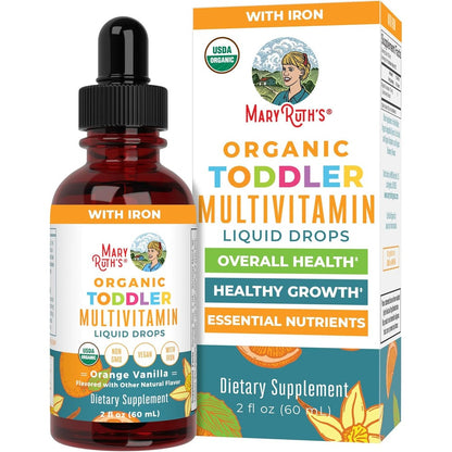 MaryRuth Organics Toddler Multivitamin with Iron front view bottle