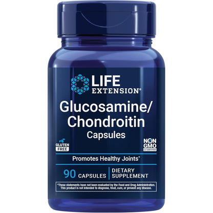 Life Extension Glucosamine Chondroitin 100 Capsules front view joint support supplement