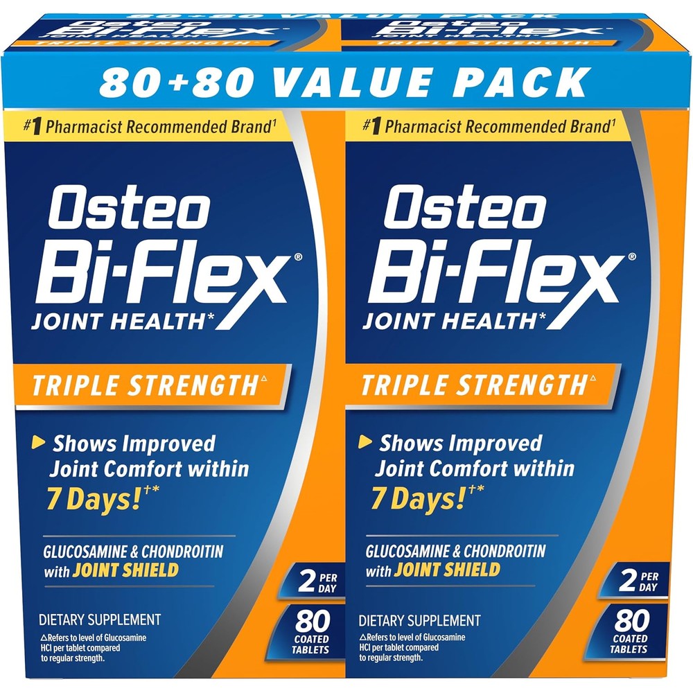 Osteo Bi-Flex Triple Strength Twin Pack front view showing 160 total tablets.
