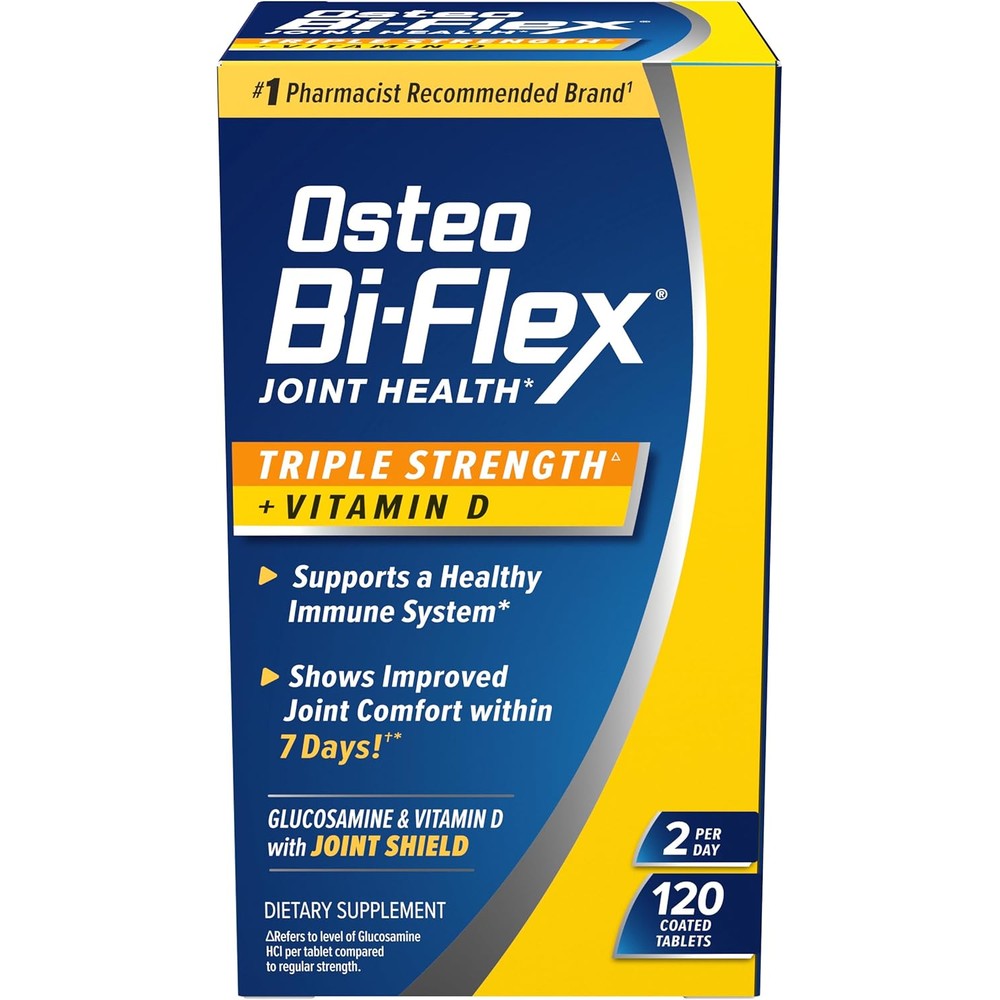 Osteo Bi-Flex triple strength tablets front view bottle packaging