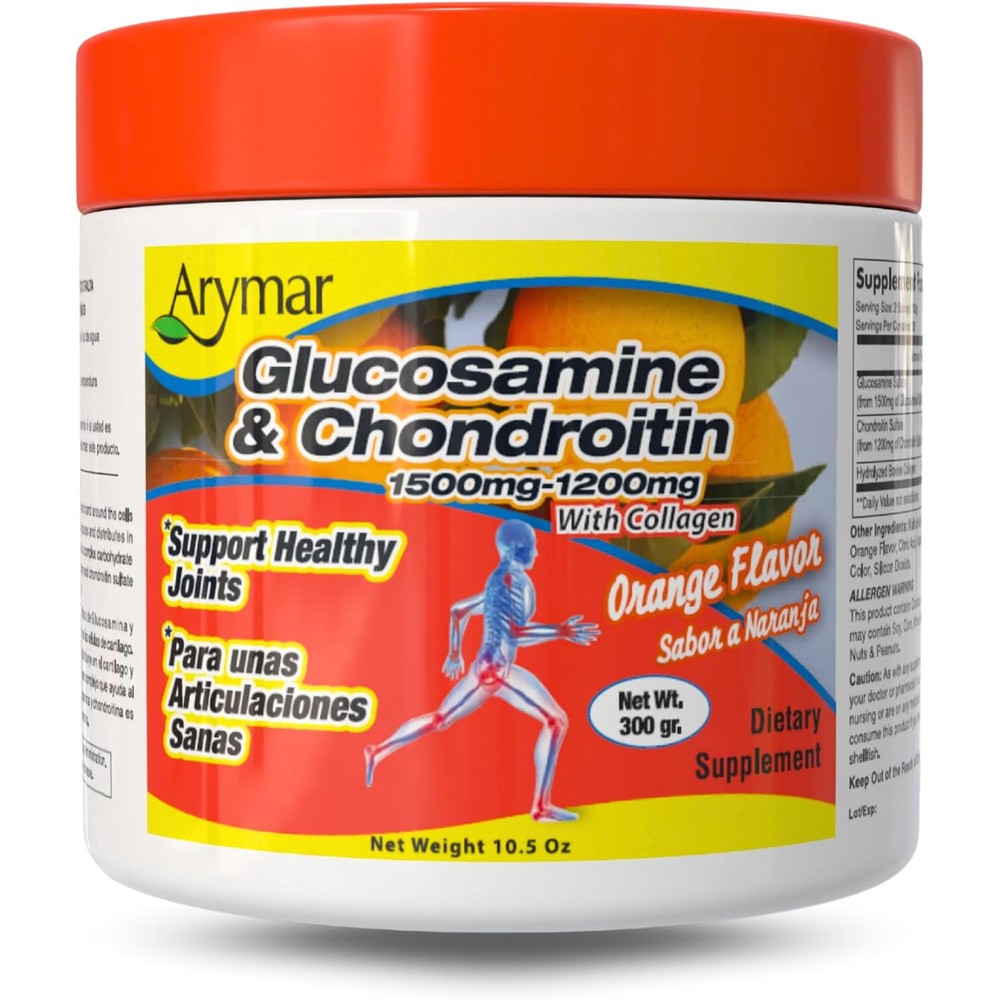 Arymar Glucosamine and Chondroitin Powder front view joint support supplement