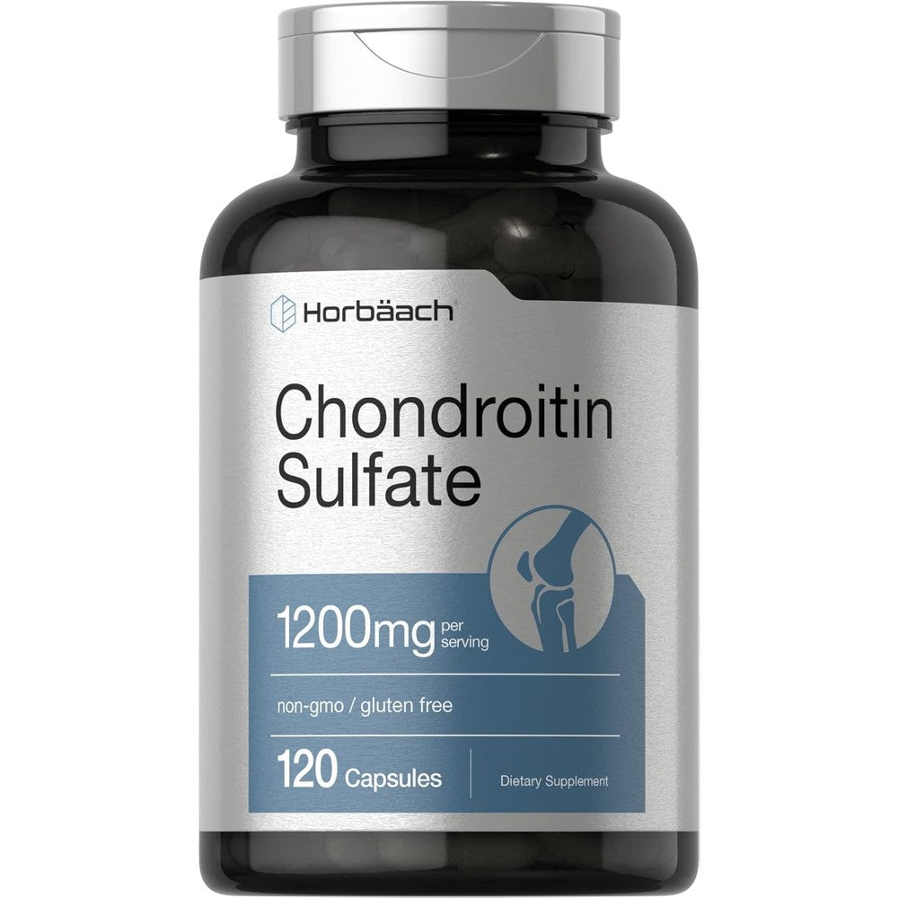 Horbäach Chondroitin Sulfate 1200mg 120 capsules front bottle view for joint health