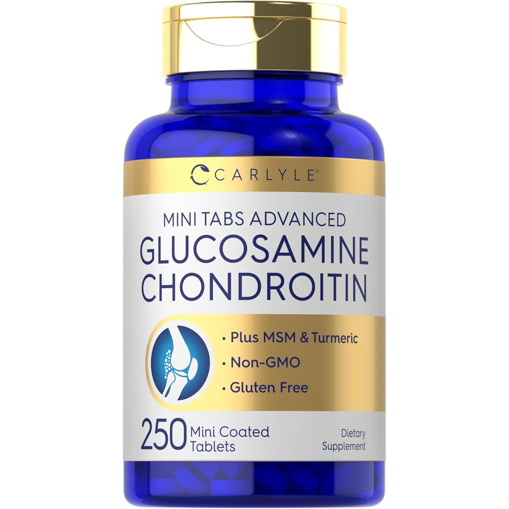 Carlyle Glucosamine Chondroitin MSM Turmeric 250 Mini Tablets front view