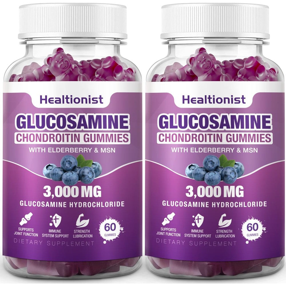 Healtionist glucosamine chondroitin gummies front view for joint health
