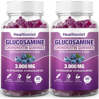 Healtionist glucosamine chondroitin gummies front view for joint health