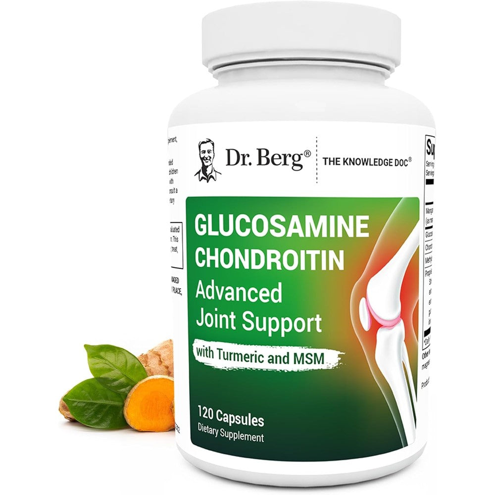 Dr. Berg Glucosamine Chondroitin Advanced Joint Support front bottle view for mobility care