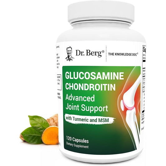 Dr. Berg Glucosamine Chondroitin Advanced Joint Support front bottle view for mobility care