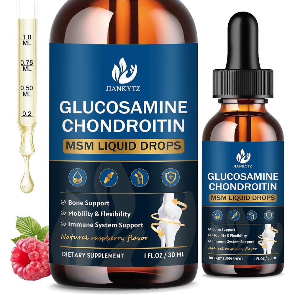 Jiankytz Glucosamine Chondroitin MSM liquid drops front product view