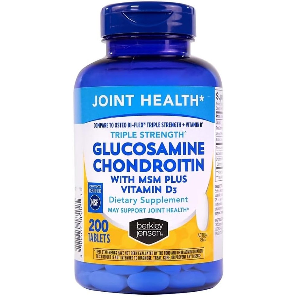 Berkley Jensen Glucosamine Chondroitin Triple Strength bottle front view