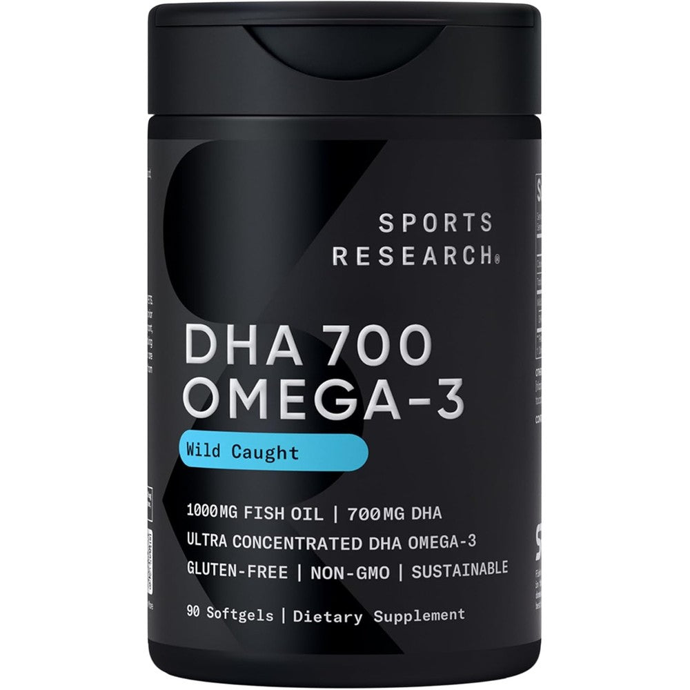 Sports Research DHA Omega 3 Fish Oil bottle front view