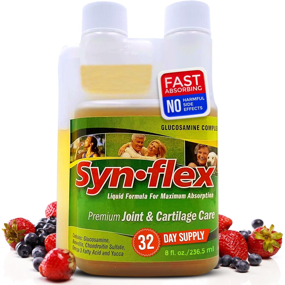 Synflex Liquid Glucosamine Original Formula 8 ounce bottle front view joint care supplement