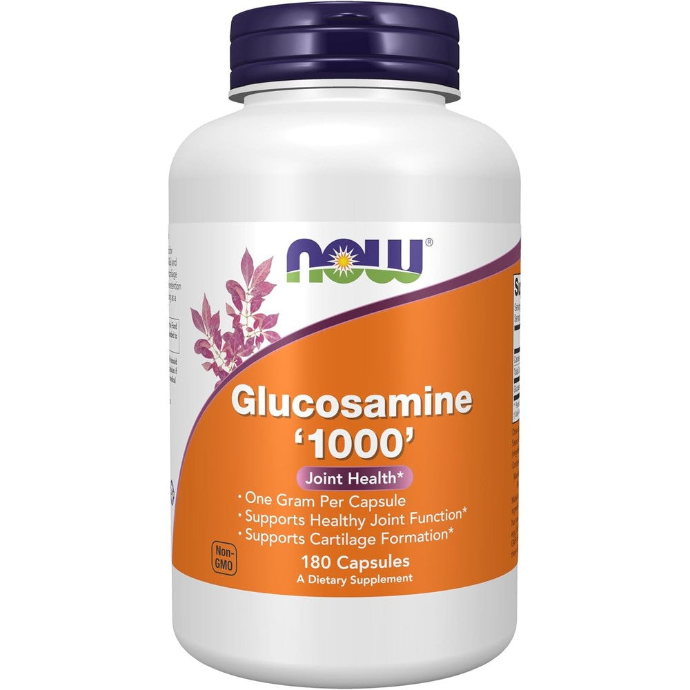 Now Foods Glucosamine 1000 mg front view bottle for joint health