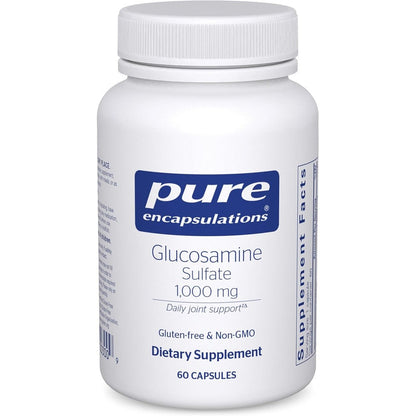 Pure Encapsulations Glucosamine Sulfate 1000mg front bottle view for joint health