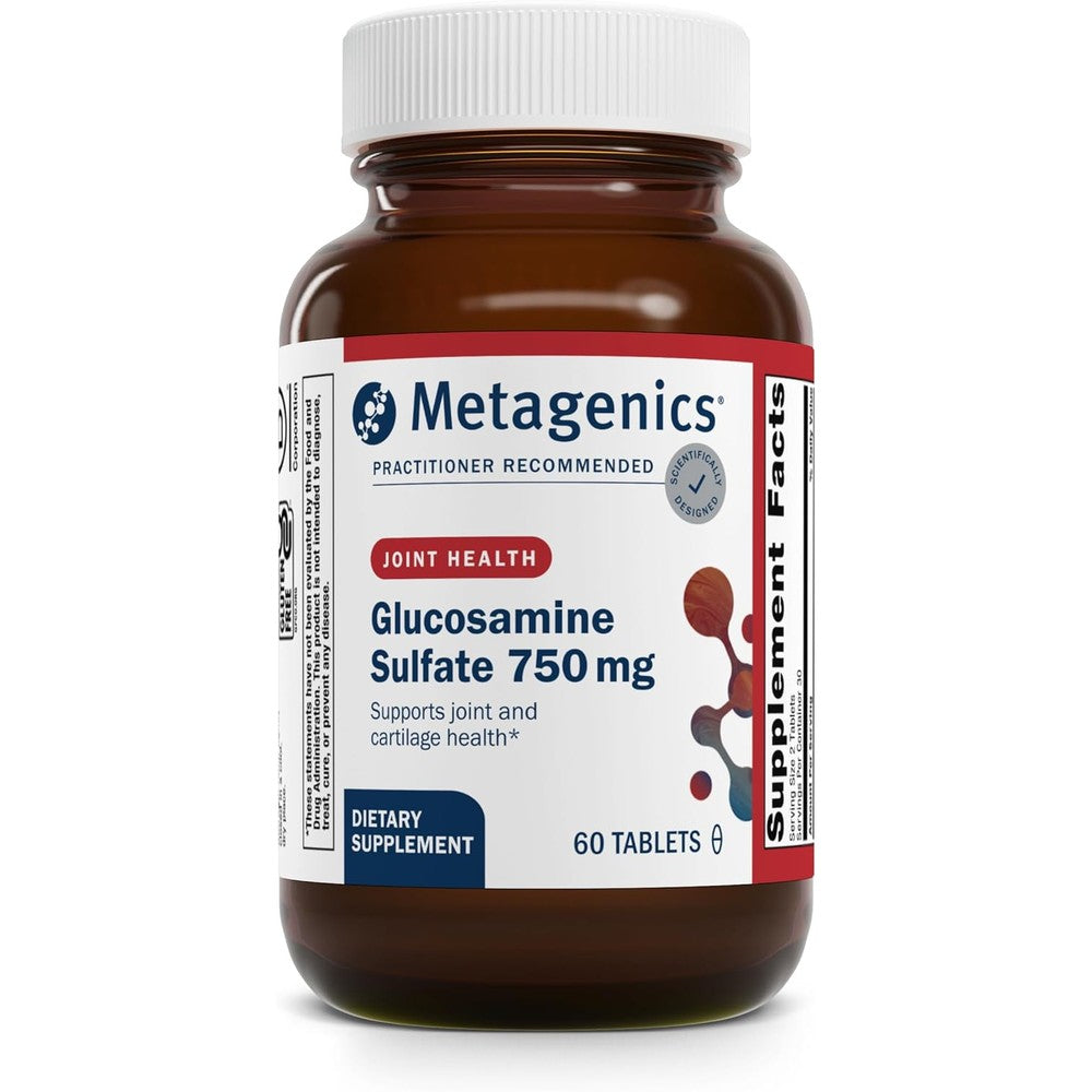 Metagenics Glucosamine Sulfate Joint Health Sixty Tablets front view bottle