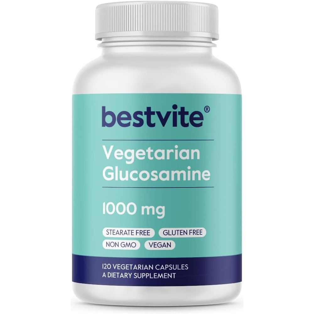 Bestvite Vegetarian Glucosamine 1000mg bottle front view joint health supplement