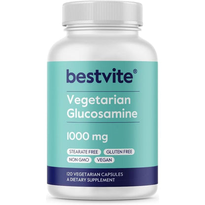 Bestvite Vegetarian Glucosamine 1000mg bottle front view joint health supplement
