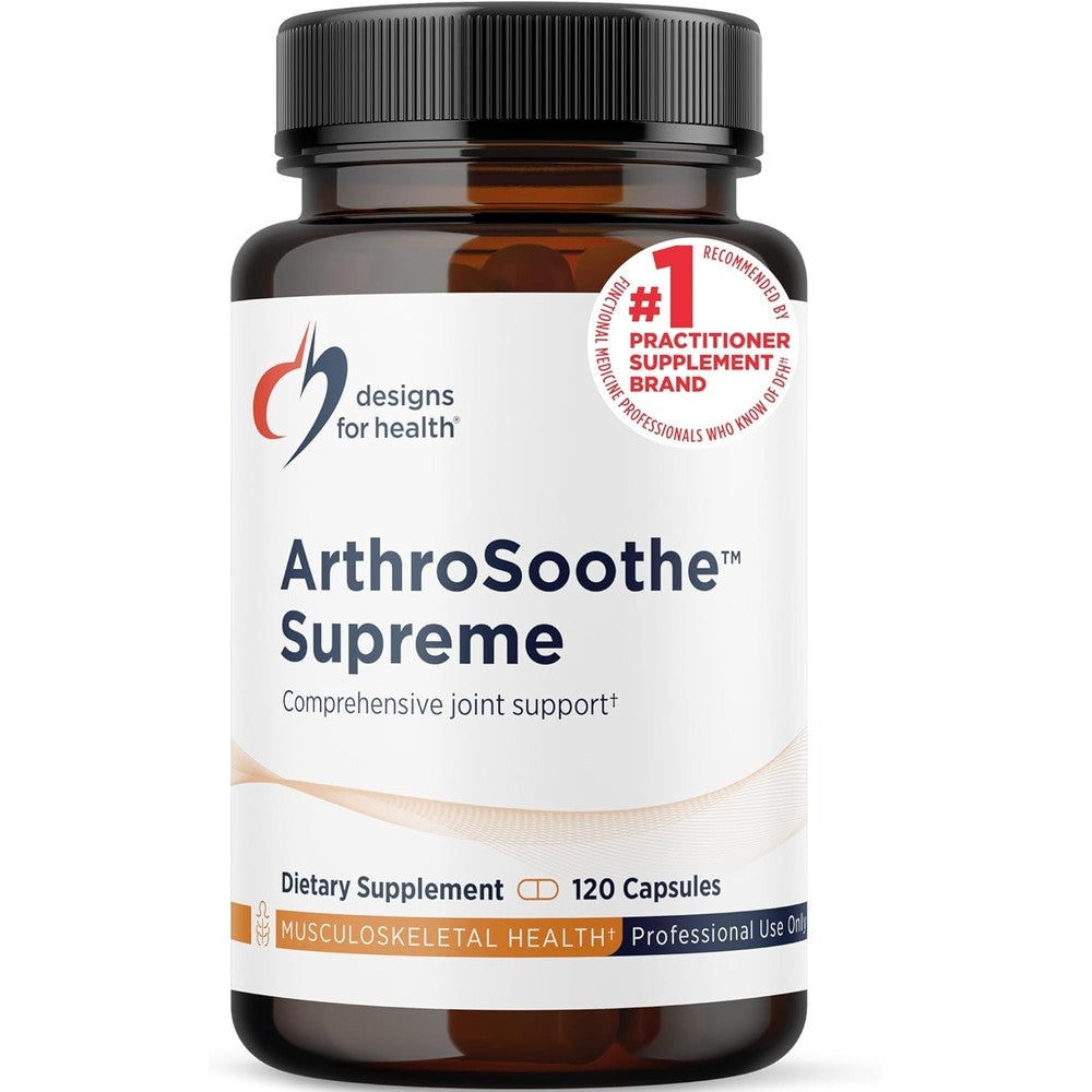 Designs for Health ArthroSoothe Supreme joint support supplement bottle front view