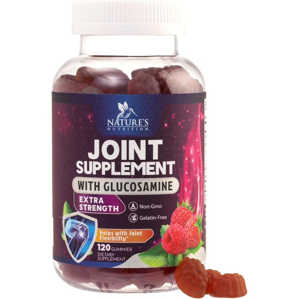 Nature's Nutrition joint support gummies front view bottle packaging