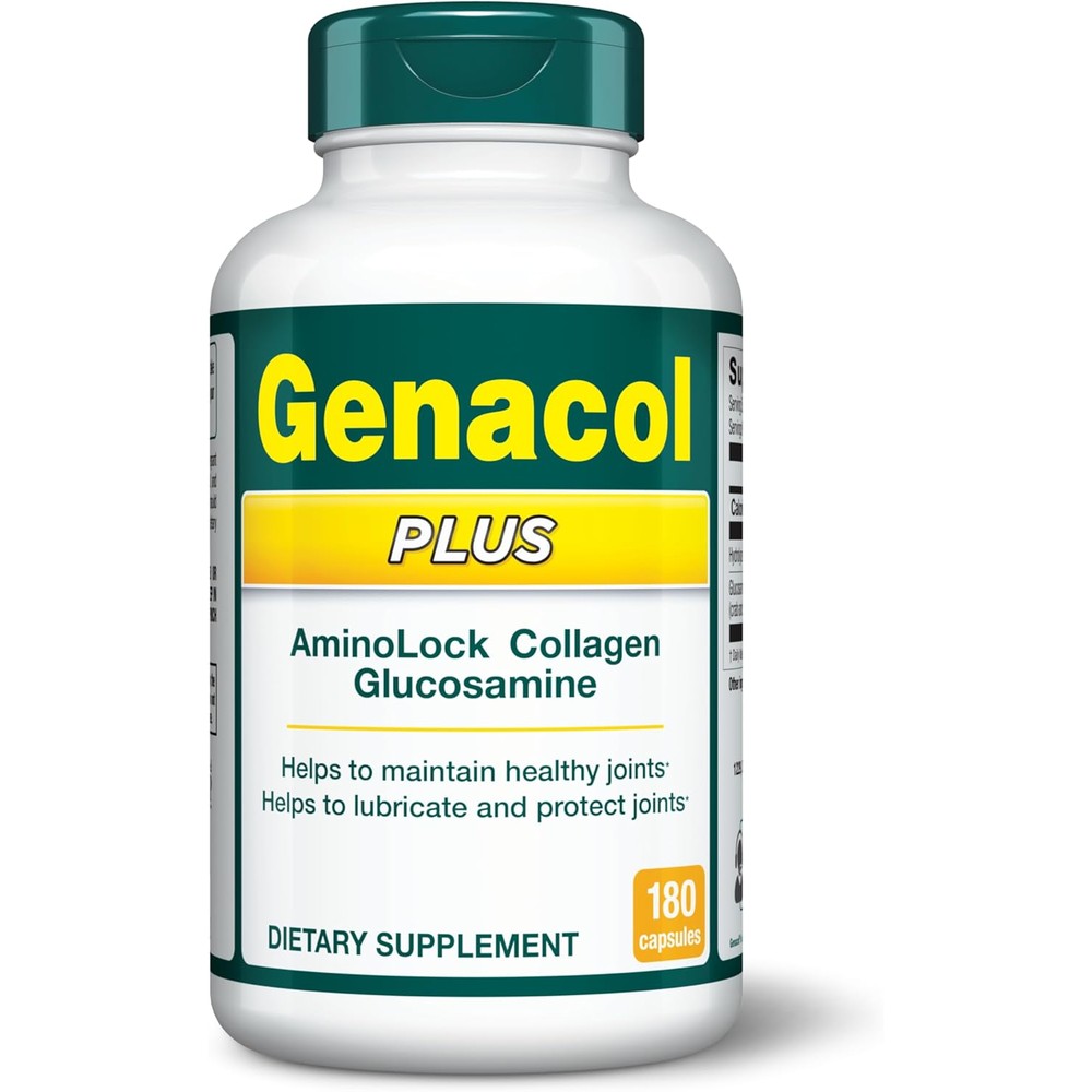 Genacol Plus glucosamine and collagen joint supplement bottle front view
