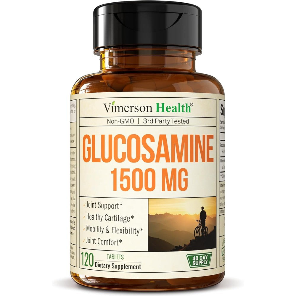 Vimerson Health Glucosamine Sulfate 1500mg front view bottle for joint support