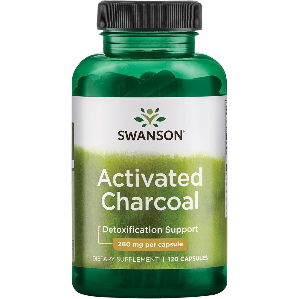 Swanson Activated Charcoal bottle front view