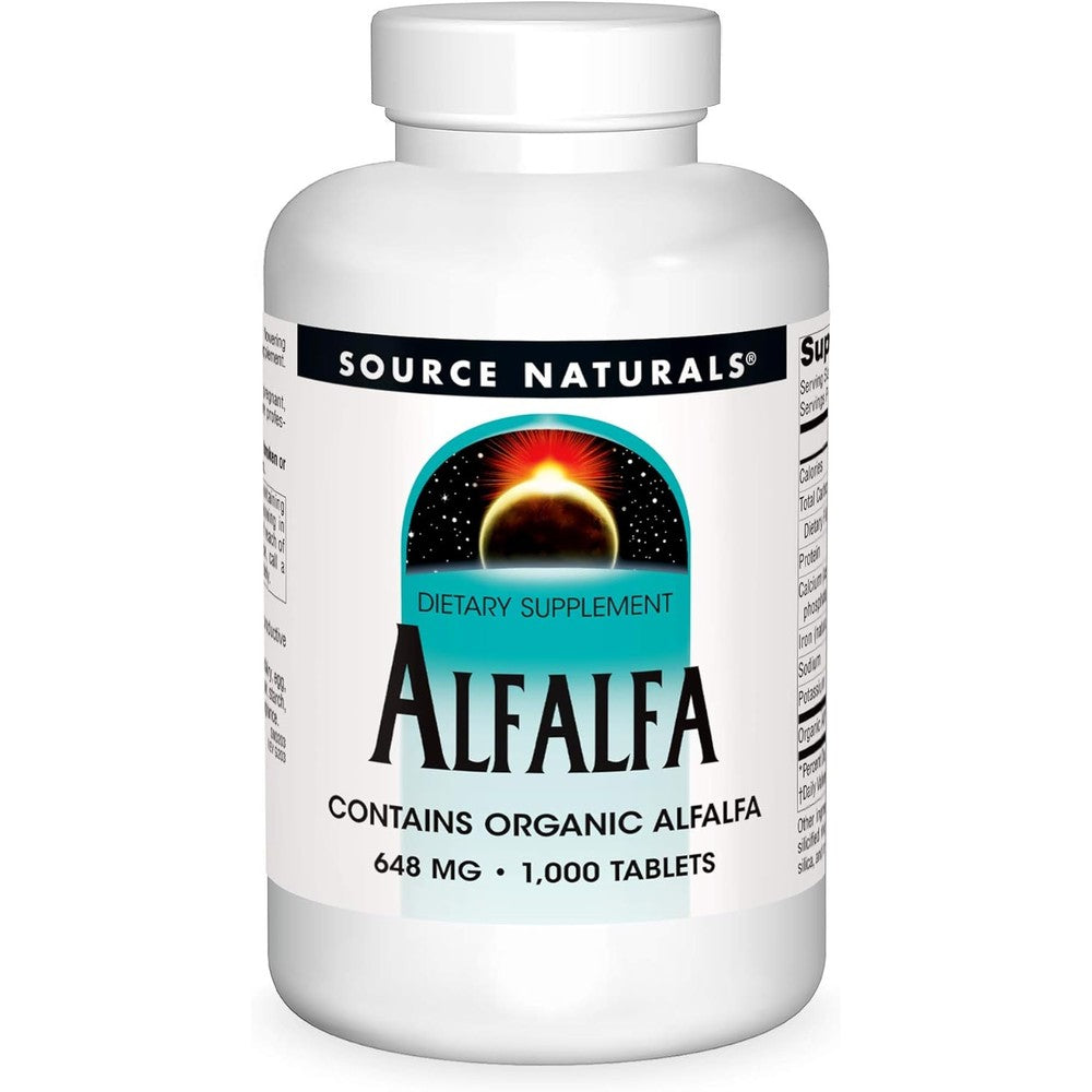 Source Naturals Alfalfa 10 Grain 1000 tablets front view