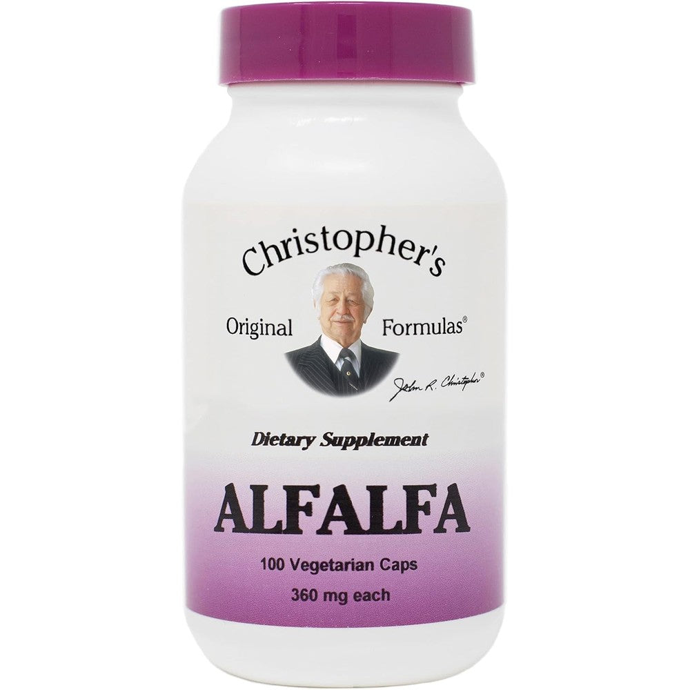 Christopher's Original Formulas Alfalfa Leaves 100 capsules front view