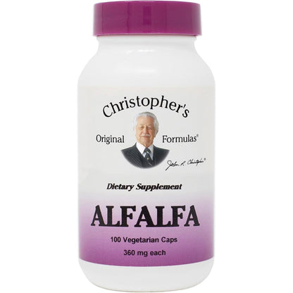Christopher's Original Formulas Alfalfa Leaves 100 capsules front view
