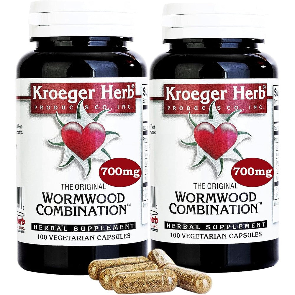 Kroeger Herb Wormwood Combination 2 Pack front view herbal supplement