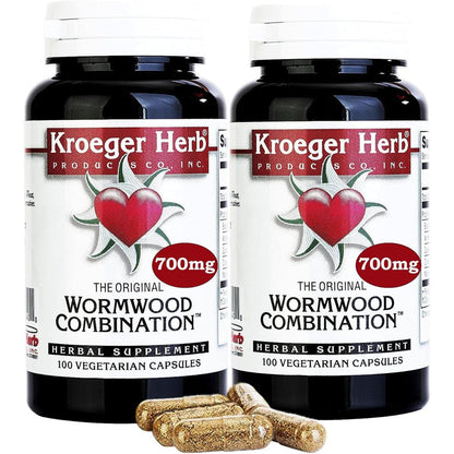 Kroeger Herb Wormwood Combination 2 Pack front view herbal supplement