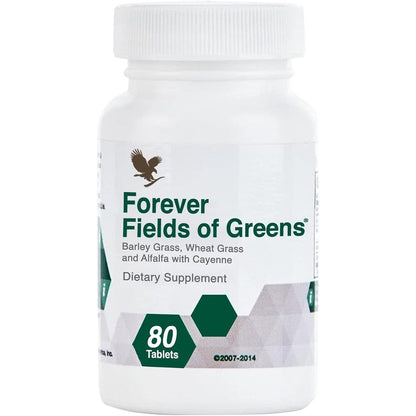 Forever Living Fields Of Greens 80 Tablets Bottle Front View